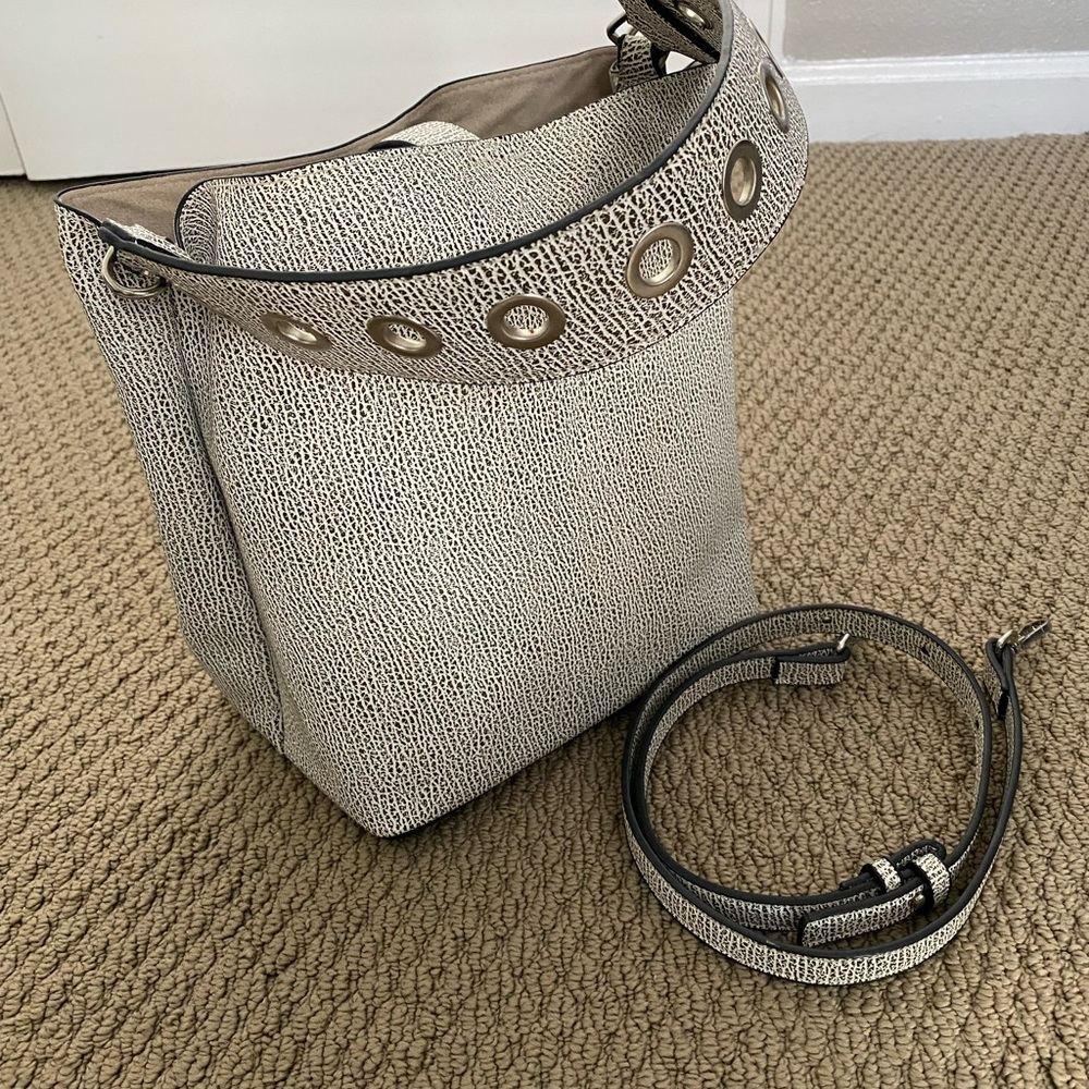 Street Level Shoulder Bag with Bucket Shape and Studded Embellishments